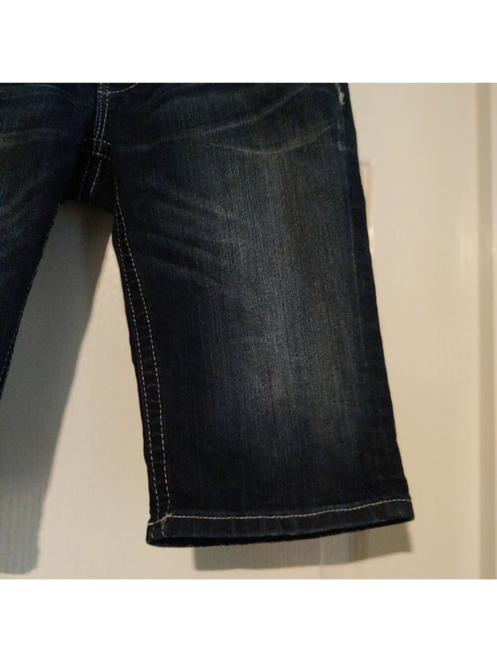 Miss Me Dark Blue Denim Shorts with Embellished Cross Detail - Picture 5 of 13